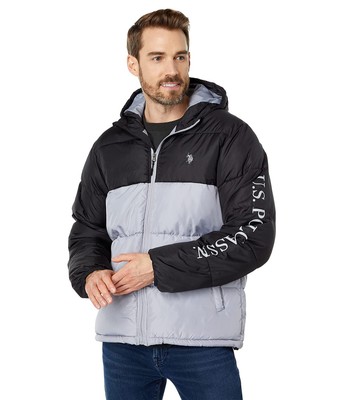 

Мужские пальто и верхняя одежда US POLO ASSN. Пуховик с цветными блоками