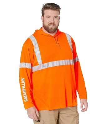 Мужская одежда Caterpillar Big & Tall Ansi Hi-Vis UPF с капюшоном и баннером