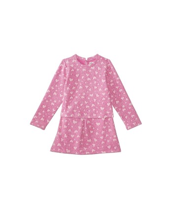 Многослойное платье-сорочка Hatley Kids с жаккардовыми сердечками (для малышей / Маленьких детей / больших детей)