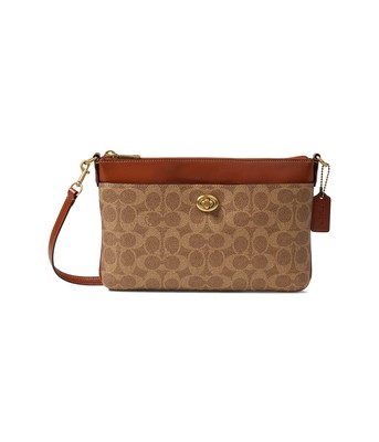 

Женские сумки через плечо COACH из парусины с покрытием Signature Polly