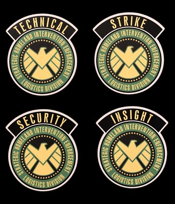 SHIELD   PROJECT INSIGHT STRIKE TEAM   SHOULDER DECALS   AGENT COSPLAY MARVEL  