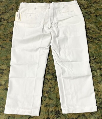 Mens USA WHITE DRESS / WORK PANTS HOSPITAL MEDICAL COOK PAINTER SIZE 28-46 NEW