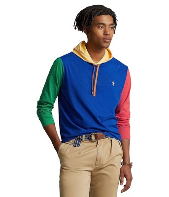 

Мужские рубашки и топы Polo Ralph Lauren трикотажная футболка с цветными блоками и капюшоном