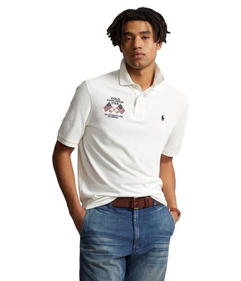 

Мужская одежда Polo Ralph Lauren Классическая сетчатая рубашка-поло с вышивкой