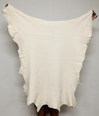 WHITE OIL TANNED BUCKSKIN Leather Hide for Native Crafts Clothing Bags Costumes