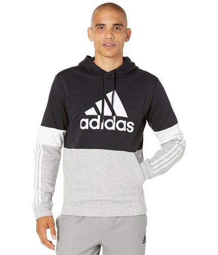 

[H14646] Мужская флисовая толстовка с цветными блоками Adidas Essentials, Black/white/mgreyh