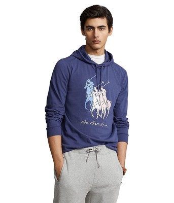 Мужские рубашки и топы Футболка из джерси с капюшоном Polo Ralph Lauren Big Pony