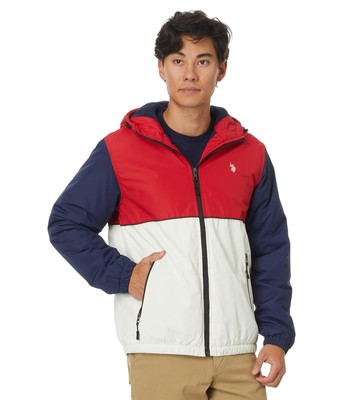 Мужская одежда US POLO ASSN. Ветровка из флиса с капюшоном USPA Americana.