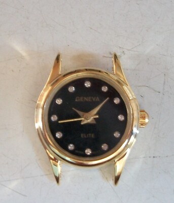 Geneva Men, Women gold finish watch face movement for watches