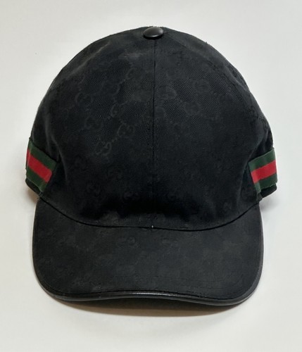 【最終値下げ】GUCCI ブラックキャップ　バックバンド付き GUCCI - 新品 グッチ GUCCI キャップ ロゴ ヘッドバンド