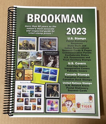 2023 Brookman Postage Stamp Catalogue US Canada UN Spiral Color Price Guide List