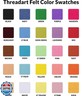 Threadart Premium Felt Sheets - 50 Sheets - 12