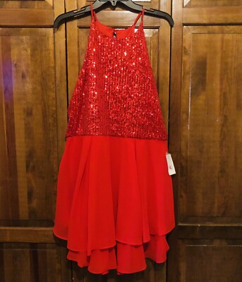 B Darlin Dquins Chiffon Party Dress, Wedding, Prom, NWT, Junior 17/18
