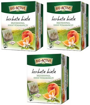 3 x HERBAPOL Big-Active White Tea with Peach and Orange Blossom 3 x 20pcs - 60