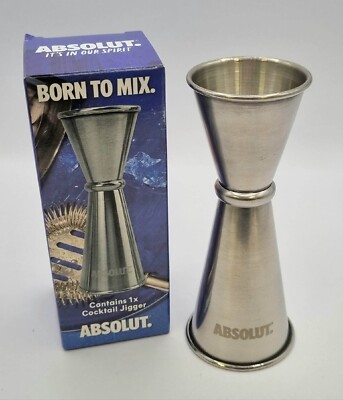   Absolut Vodka Cocktail Jigger, Brand New & Boxed, Shot Measure Mix Mixer
