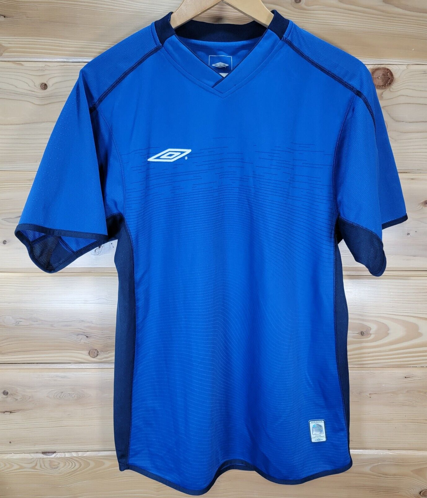 Umbro Soccer Jersey Men Size Medium Blue Blank Official Vapa Tech