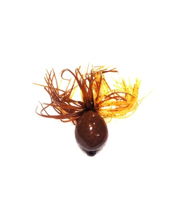 Laminate Brown Glitter Custom Hand-Made Weedless Bass Fishing Jig