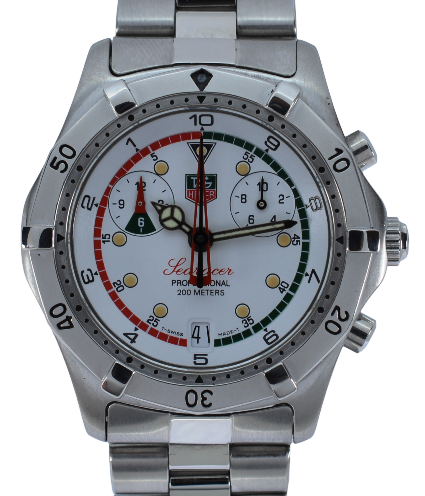 Rare Tag Heuer 38mm Professional 2000 Searacer White Dial Rare Tag Heuer 38mm Professional 2000 Searacer White Dial