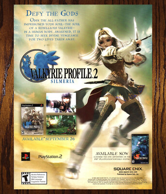 Valkyrie Profile 2 Silmeria Square Enix - Game Print Ad / Poster Promo Art 2006