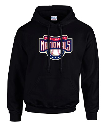 Washington nationals Baseboll Logo Schwarze Hoodies Kapuzenpullover -3681 -SW