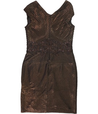 Pre-owned Tadashi Shoji Womens Sequin Cocktail Dress In Gray