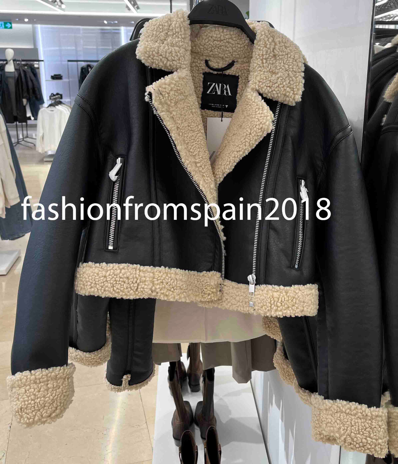 ZARA NEW WOMAN SHORT DOUBLE-FACED JACKET BLACK XS-XXL 4341 ZARA NEW WOMAN SHORT DOUBLE-FACED JACKET BLACK XS-XXL 4341