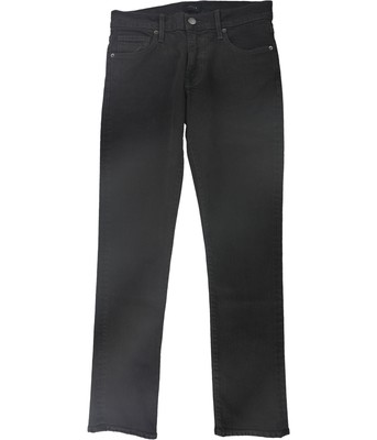 DSTLD Mens Solid Slim Fit Jeans, Black, 29W x 30L