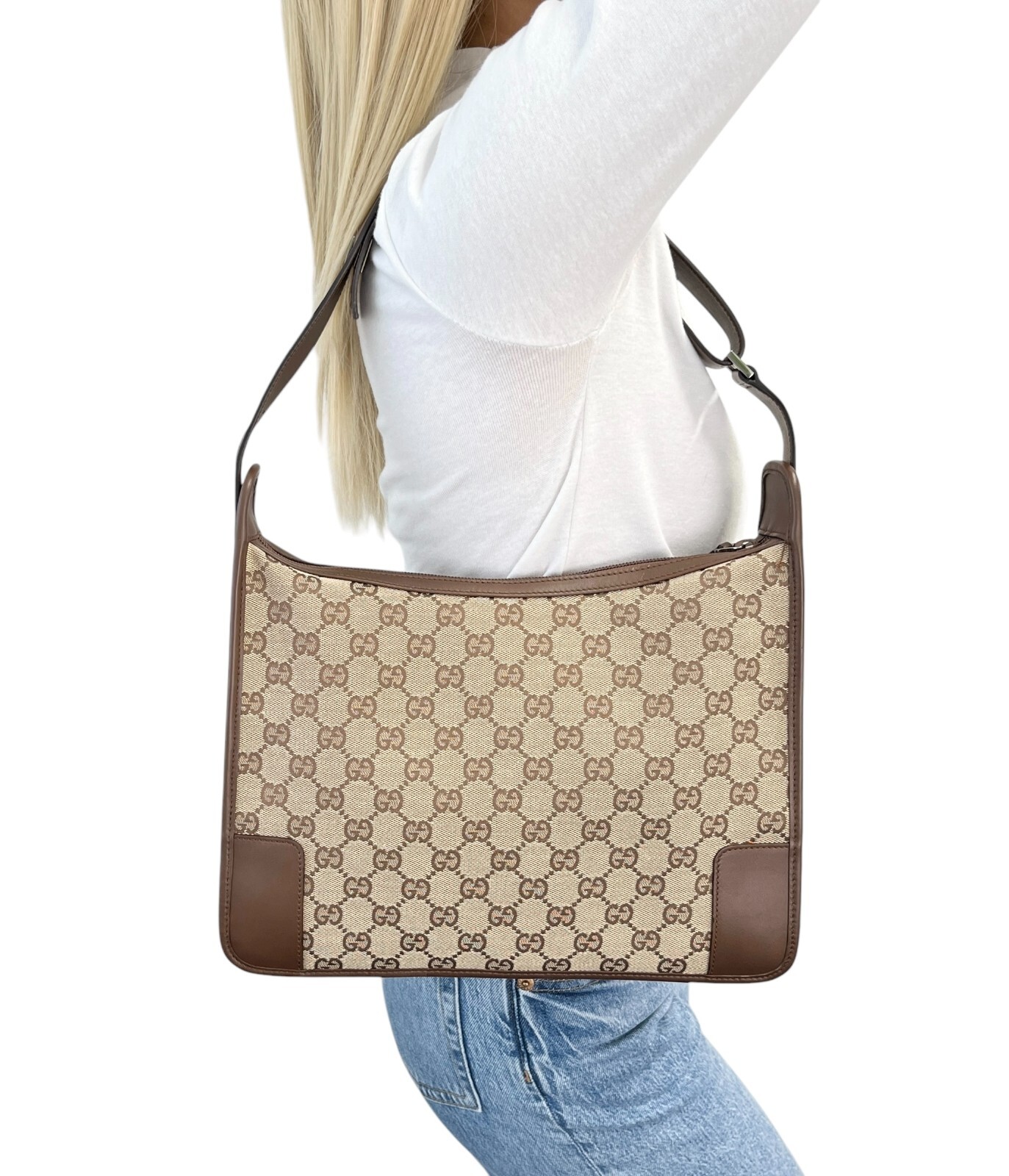 ★値下げ★ シルバー GGパターン ショルダーバッグ 値下げ！Gucci GGパターン ショルダーバッグ