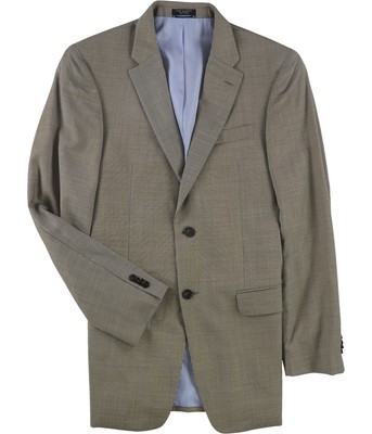 Pre-owned Tommy Hilfiger Mens Modern Fit Two Button Blazer Jacket In Brown