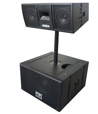 MUSYSIC Professional Line Array Active 2000W 10'' Base with 2x6'' Speaker System