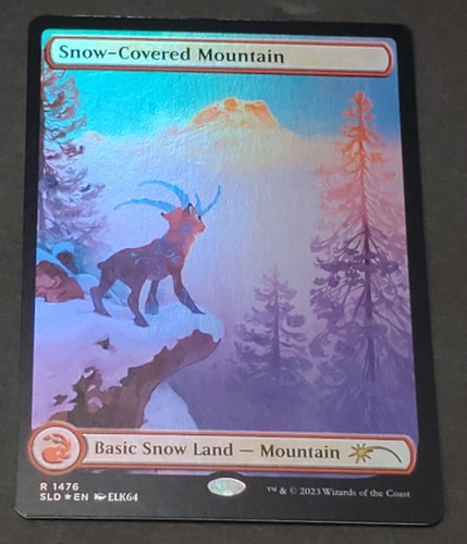 Snow-Covered Mountain 1476 Rainbow Foil Secret Lair Drop