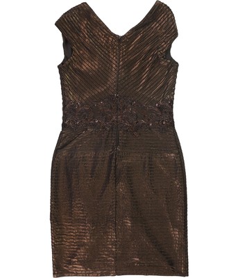 Pre-owned Tadashi Shoji Womens Sequin Cocktail Dress In Gray