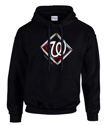 Washington nationals Baseboll Logo Schwarze Hoodies Kapuzenpullover -3680 -SW