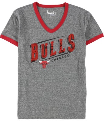 Touch Womens Chicago Bulls Embellished T-Shirt, Grey, Medium