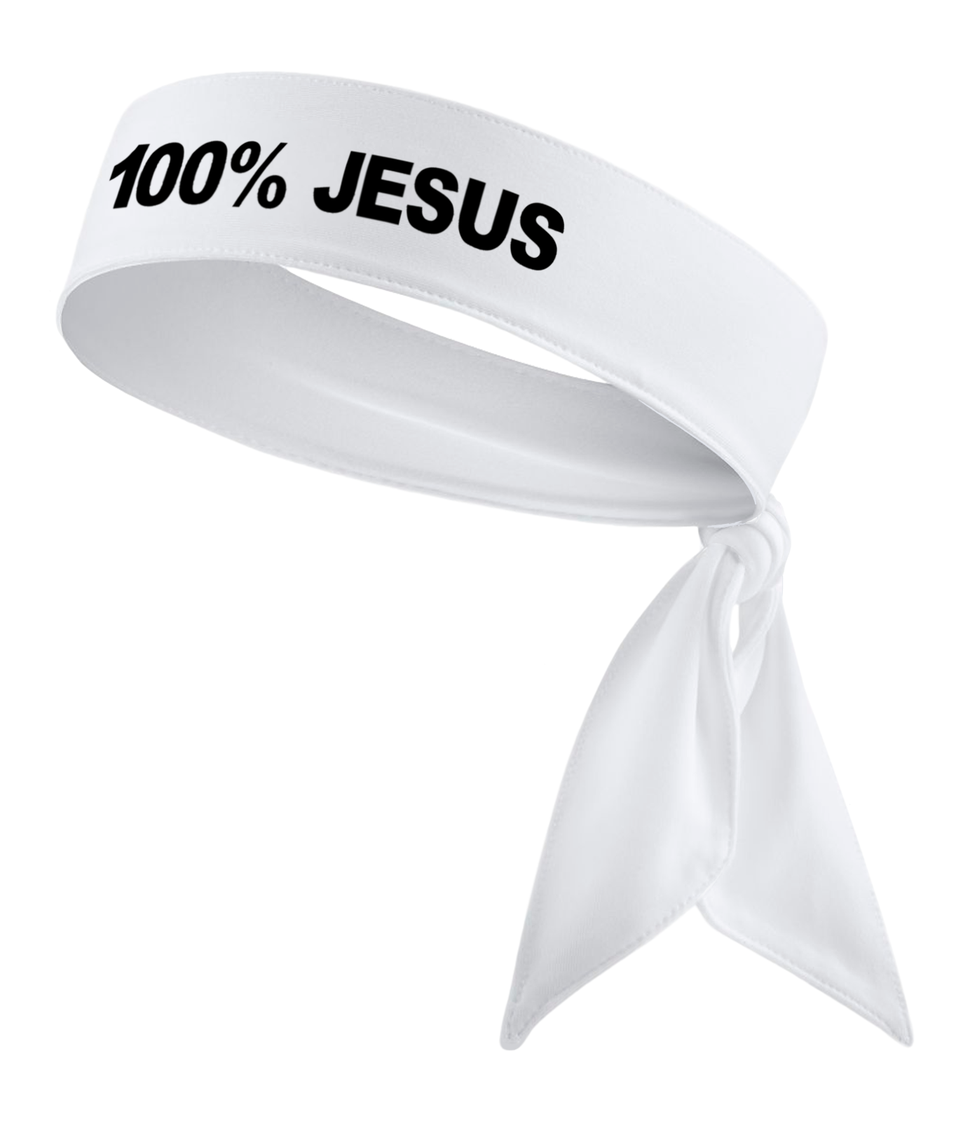 100% Jesus Sports Head Tie Headband Soccer Fútbol Football White Neymar Brazil