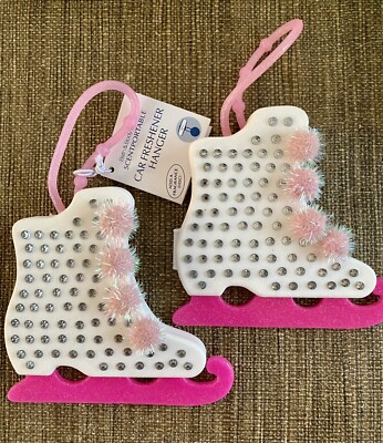 2 New Bath & Body Works Ice Skates Bling  Scentportable Car Freshener Hangers