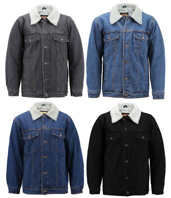 carhartt men's sherpa lined denim jacket