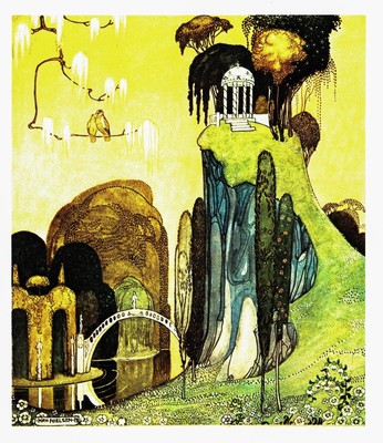 Art Nouveau illustration Kay Nielsen 1913 art "List to the zephyr in the