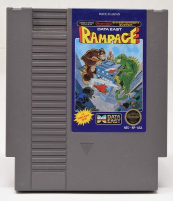 Nintendo NES Rampage Data East Video Game Cartridge King Kong Godzilla