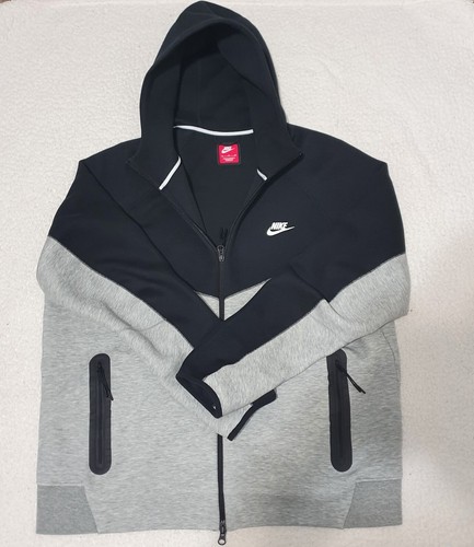 Nike Tech Fleece Full Zip Hoodie Black/Grey Mens Sz XL