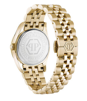 Pre-owned Philipp Plein Gold Womens Analogue Watch Date Superlative Pwyaa0923