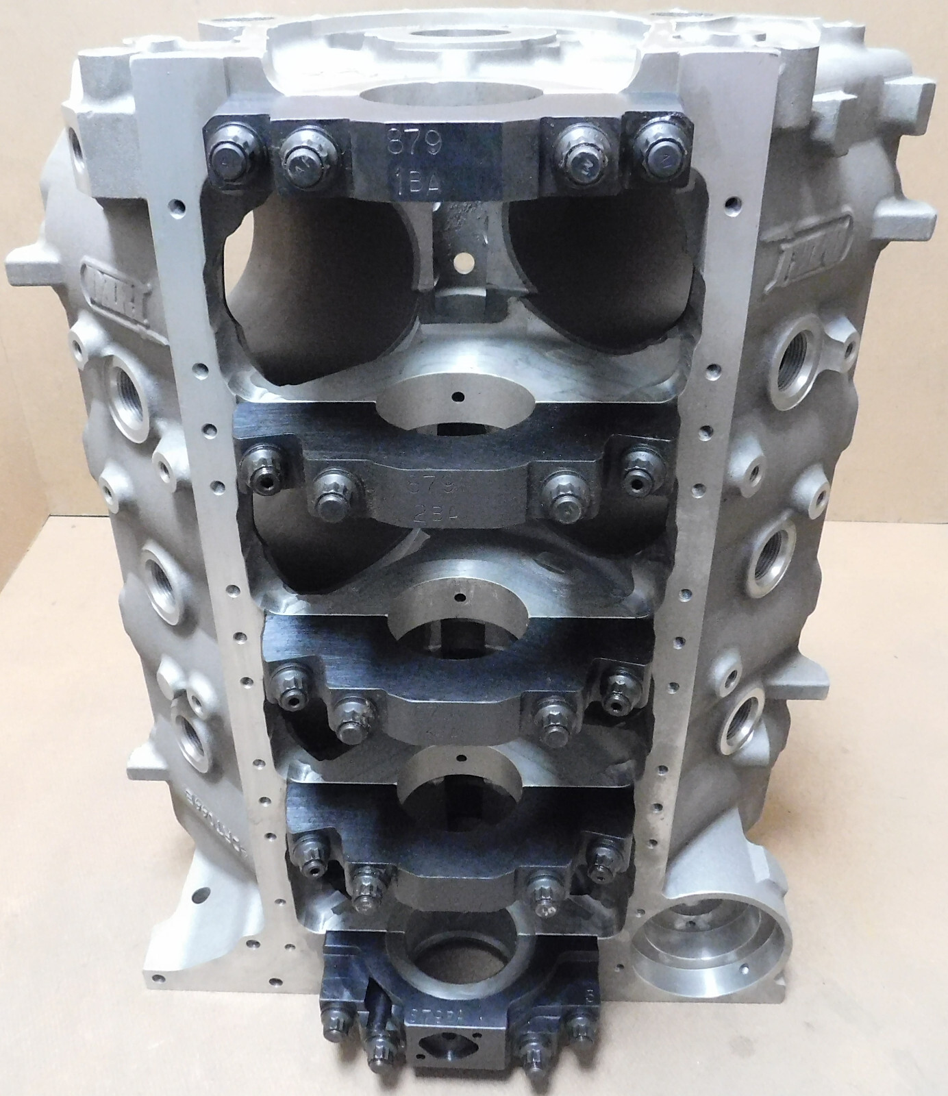 New Dart 31264444 Big M Aluminum Block, Billet Caps, 4.490
