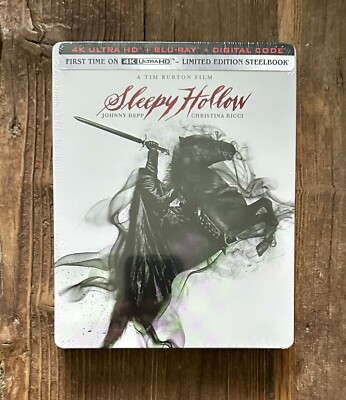 Sleepy Hollow LIMITED EDITION Steelbook (4K Ultra HD, Blu-Ray & Digital) Sealed