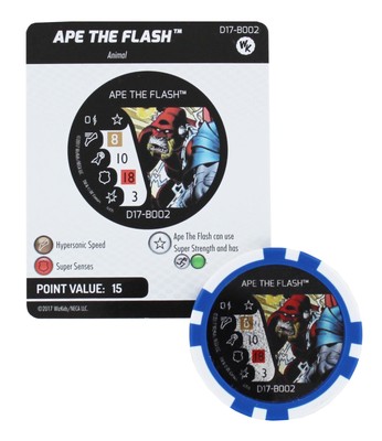 Heroclix DC Comics D17-B001/D17-B002 Обезьяна-Супермен и Флэш-жетон Обезьяны