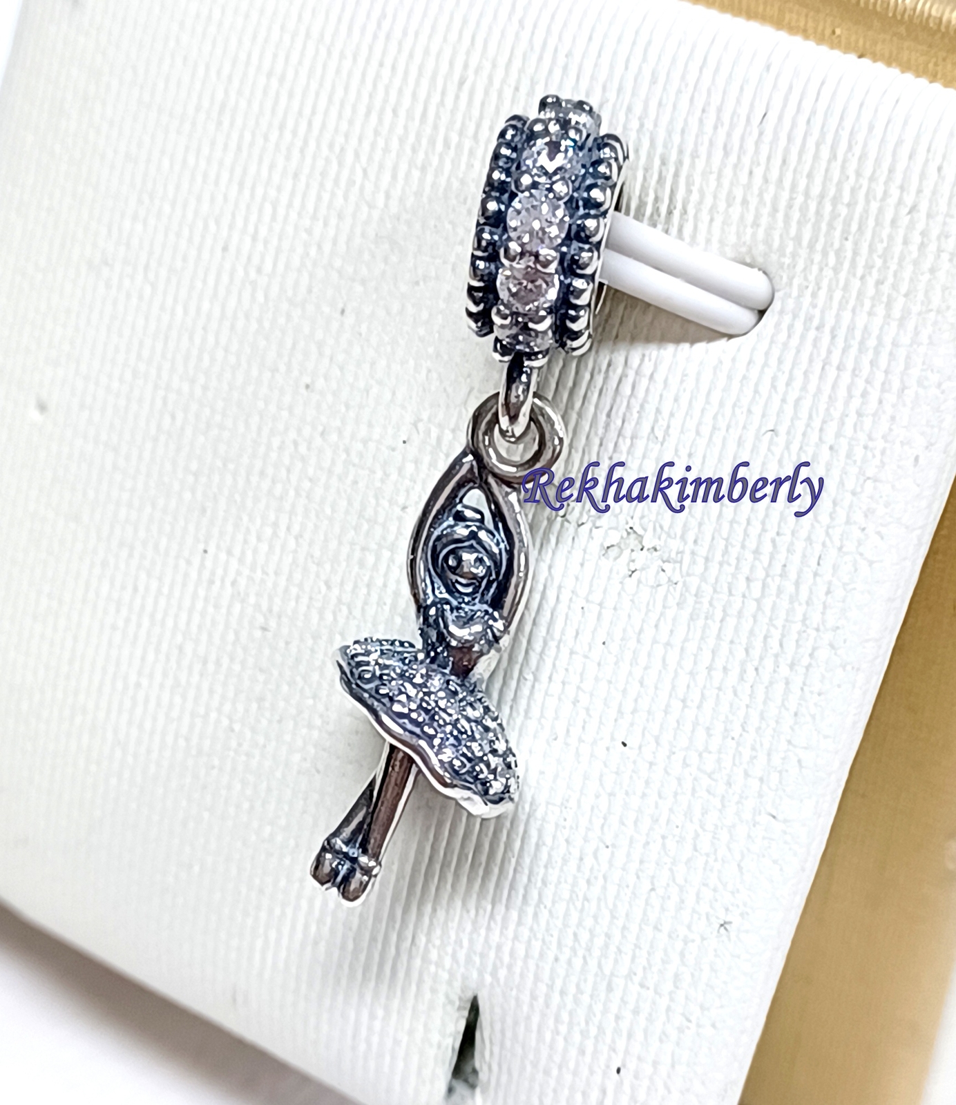 Pandora Ballerina Dancer Charm Pendant S925ALE Clear Cubic
