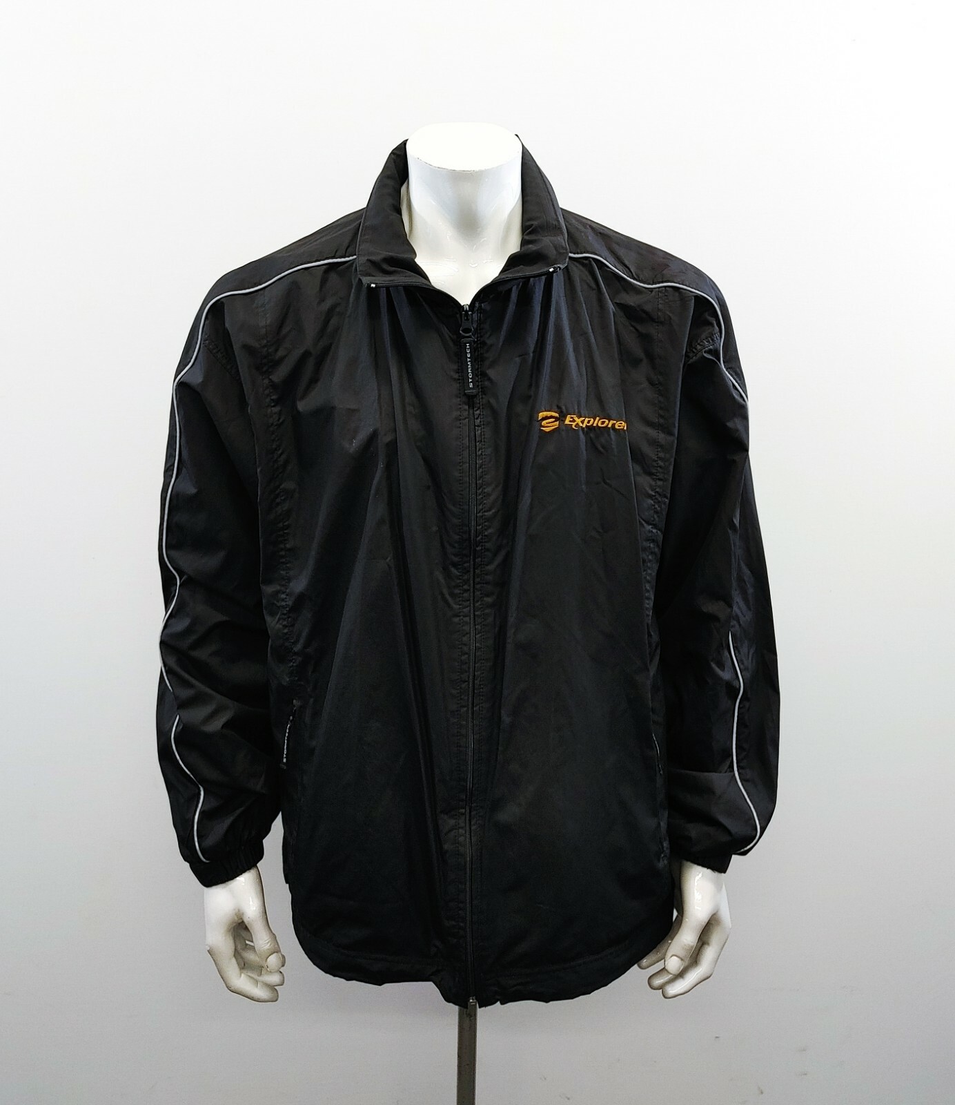 Explorer Men's Full Zip Nylon Jacket Size XL Black Hide-Away Explorer Men's Full Zip Nylon Jacket Size XL Black Hide-Away
