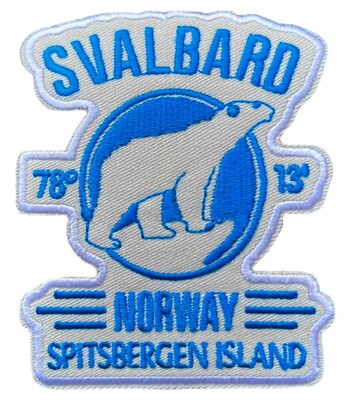 Svalbard Norway Patch (3.5'') Iron-on Badge Spitsbergen Island Polar Bear Emblem
