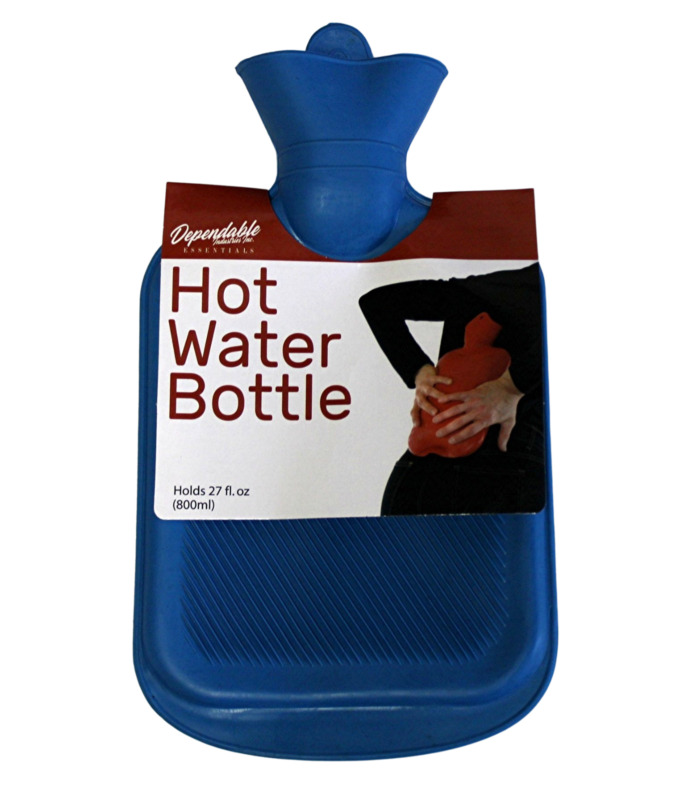 Hot Water Bottle 800ML Natural Rubber BPA Free-Durable Hot Compress 27 FL OZ.