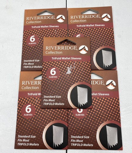 River Ridge Trifold Wallet Vertical Vinyl 6 Window Inserts Sleeves 5 Packages