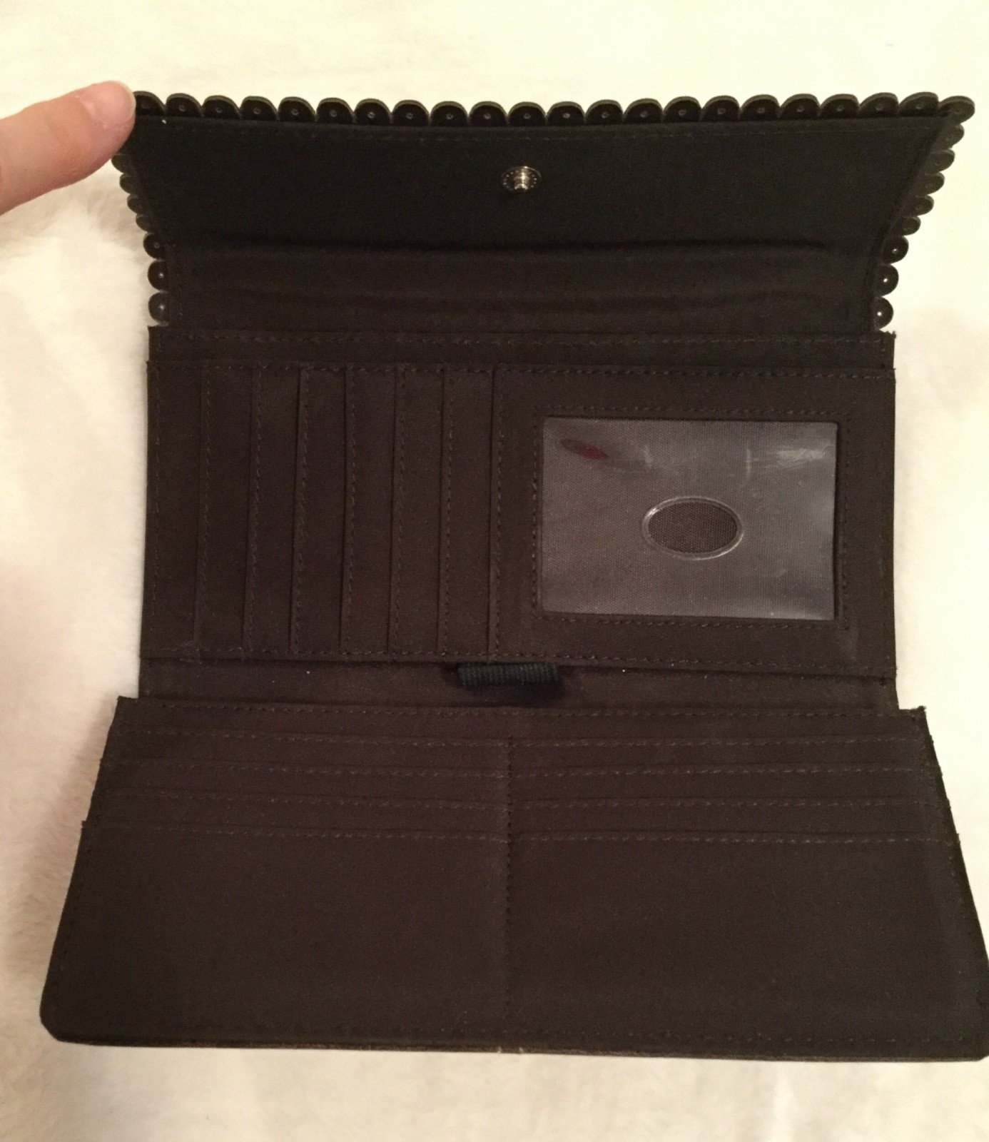 Liz Claiborne wallet brown leather look